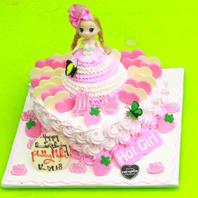 Bánh sinh nhật công chúa trái tim 3