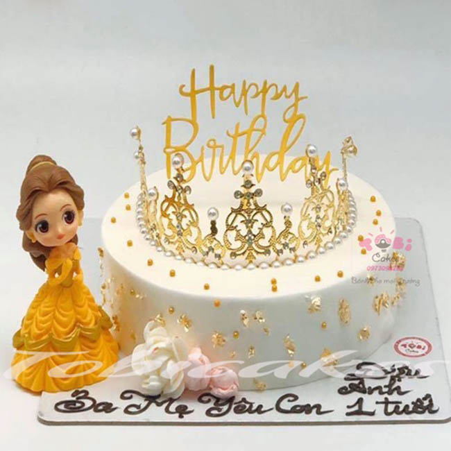 Bánh sinh nhật công chúa 1 tầng 2