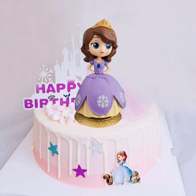 Bánh sinh nhật công chúa 1 tầng 4