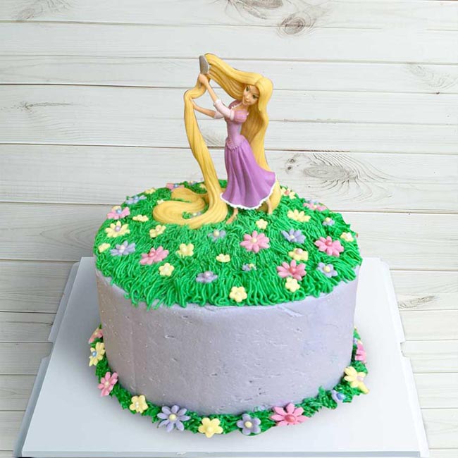 Bánh sinh nhật công chúa màu xanh 2