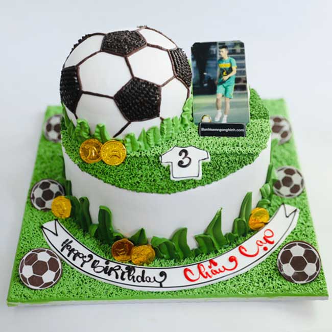 Bánh sinh nhật cho bé trai hình bóng đá 5