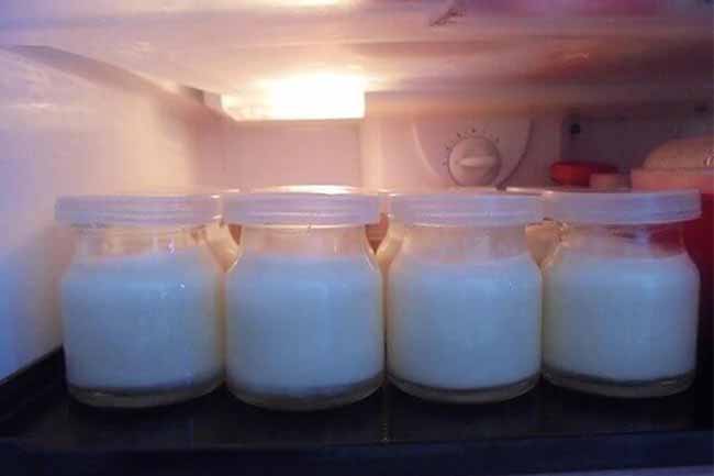 Bảo quản sữa chua bằng tủ lạnh 