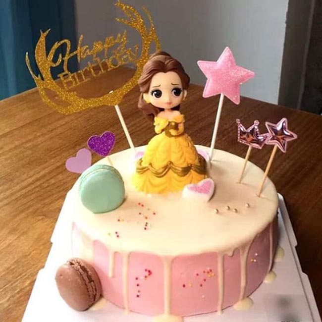 Bánh sinh nhật màu hồng công chúa