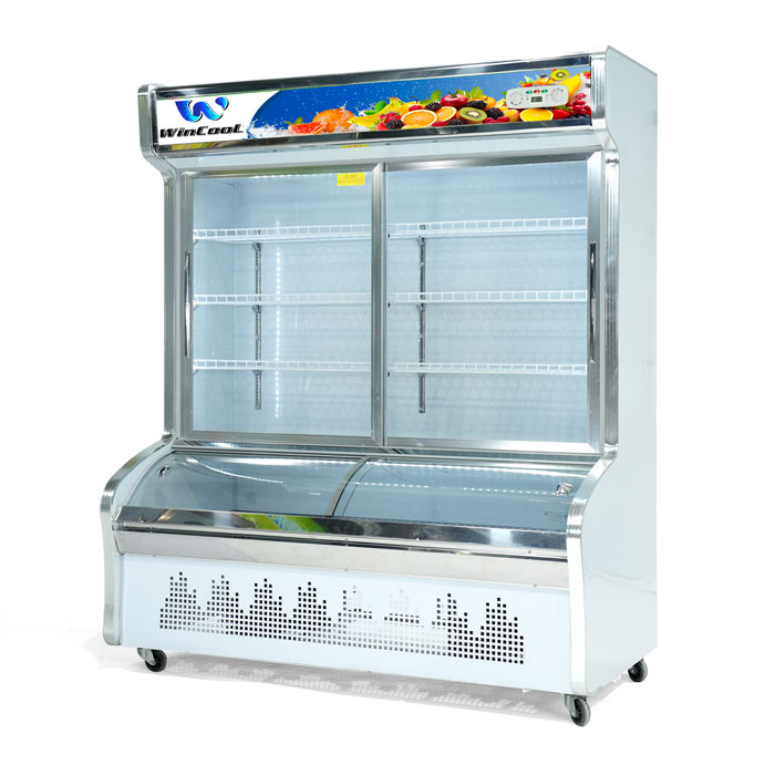 Tủ mát 2 cánh trưng bày thực phẩm 1100L 2 chế độ