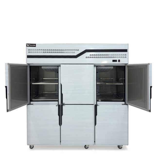 Tủ đông đứng 6 cánh 1400L quạt gió