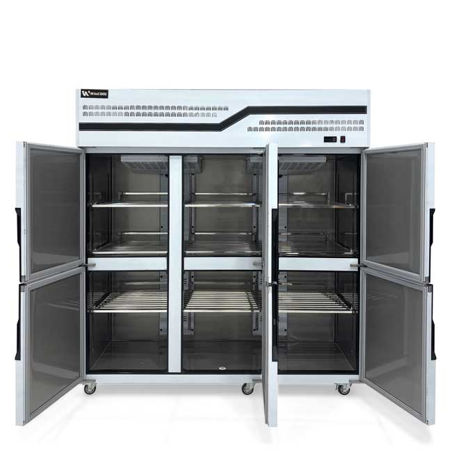 Tủ đông đứng 6 cánh 1400L quạt gió