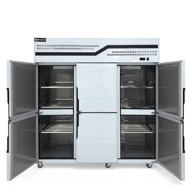 Tủ đông đứng 6 cánh 1400L quạt gió