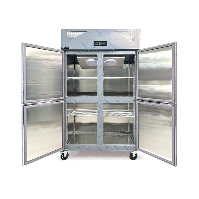 Tủ đông đứng 4 cánh W-HR-10CFBW 1000L quạt gió