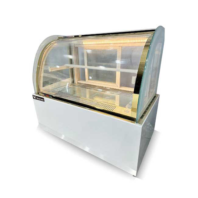 Tủ bánh kem 0.9m kính cong 2 tầng TBK2T-0.9BC