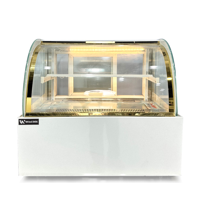 Tủ bánh kem 0.9m kính cong 2 tầng TBK2T-0.9BC