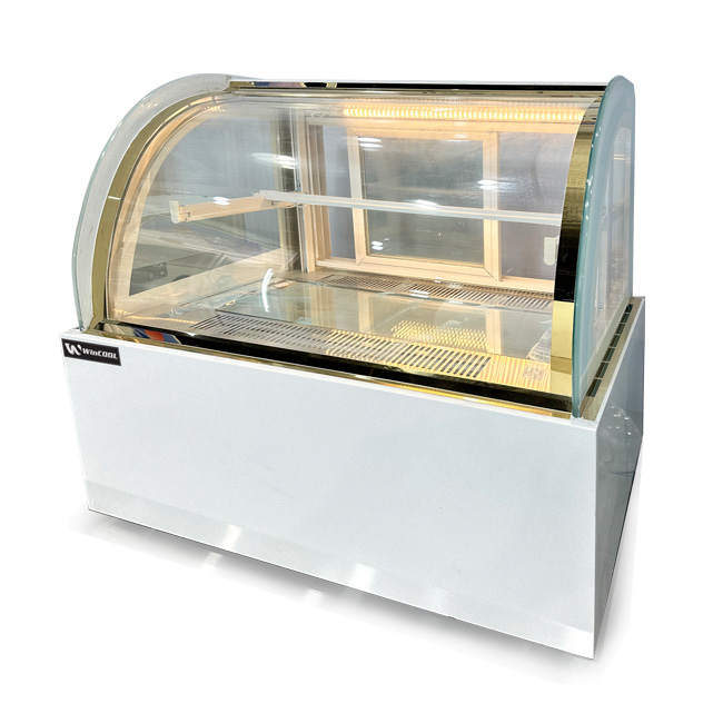 Tủ bánh kem 0.9m kính cong 2 tầng TBK2T-0.9BC