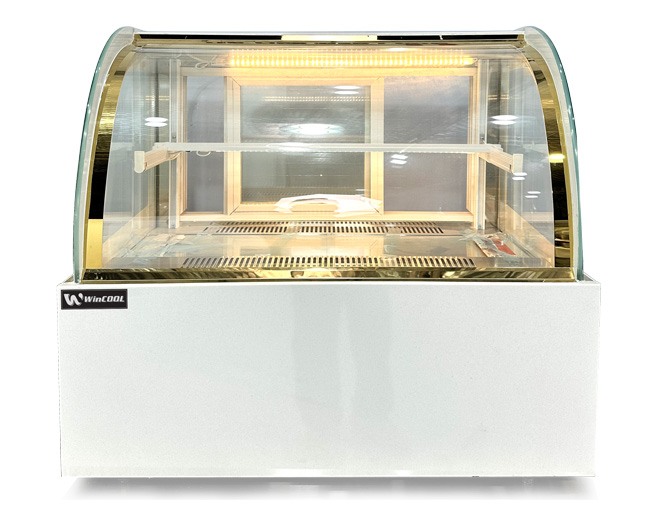 Tủ bánh kem 2 tầng kính cong